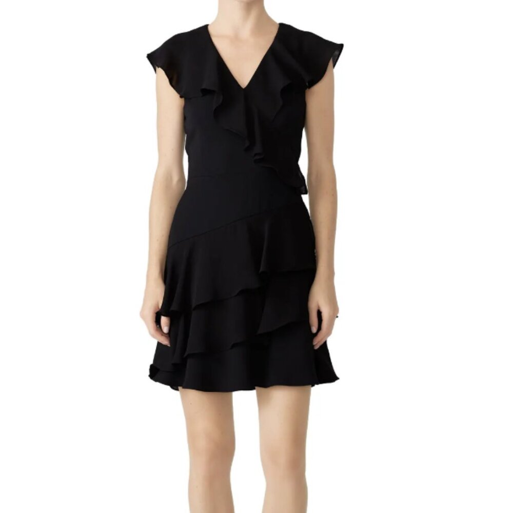 Parker Black Ruffle Dress